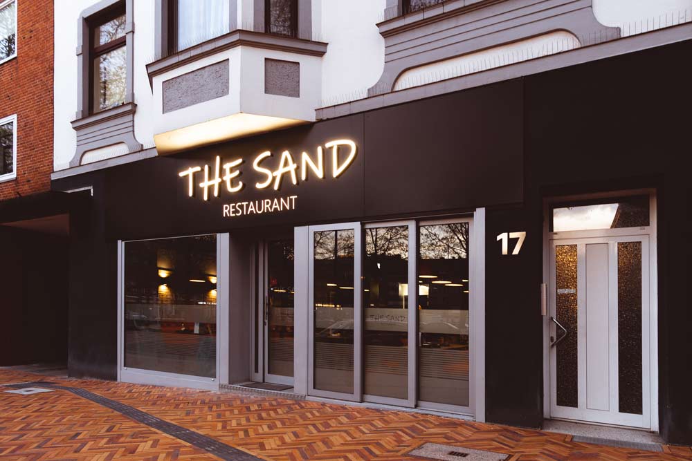Restaurant The Sand in Harburg von außen